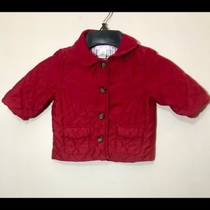 Janie and Jack Red Button Jacket Girls 6-12 LOVELY
